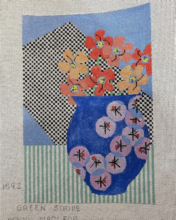 Penny Macleod:PM1592 Green Stripe 8 3/4"x 13"