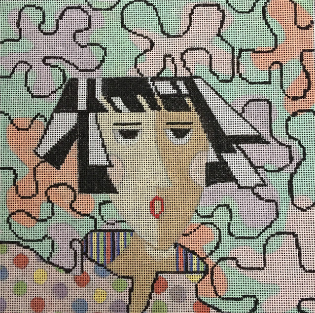 Penny Macleod:PM369 Peggy Puzzled 8x8 18M