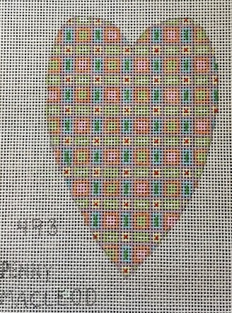 Penny Macleod:PM493 Lg Heart Ornament 4 x 7 1