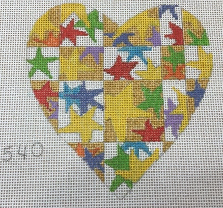 Penny Macleod:PM540 Lg. Heart (stars)