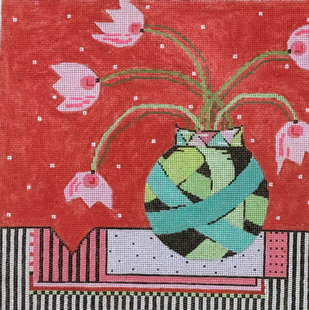 Penny Macleod:PM622 Pink Tulips 9 1/4x9 1/4
