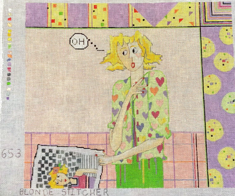 Penny Macleod:PM653 Blonde Stitcher 13 1/2x12