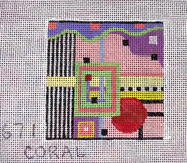 Penny Macleod:PM671 Coaster Coral 3x3 18M