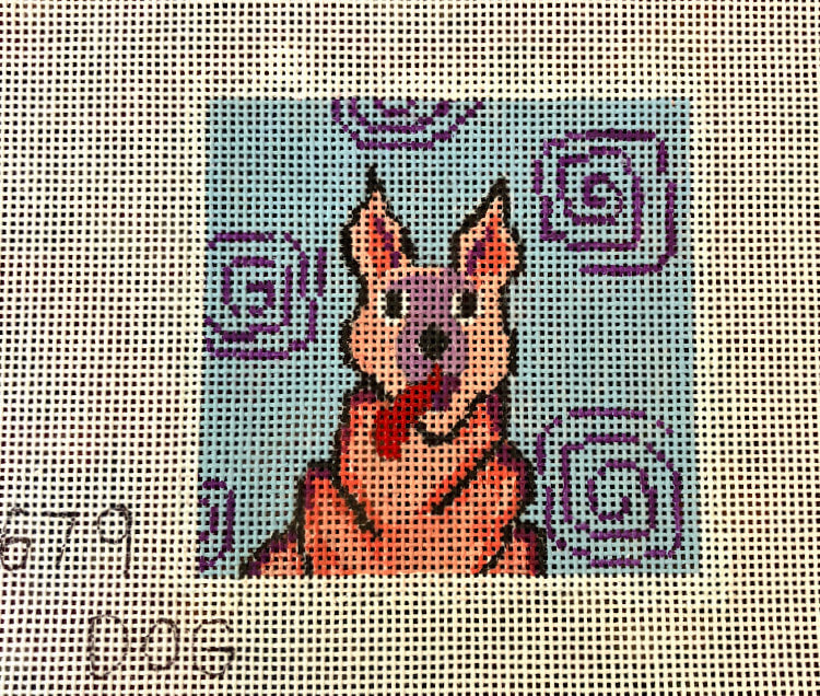 Penny Macleod:PM679 Coaster Dog Pink