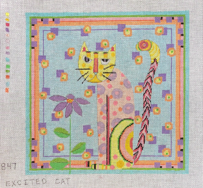 Penny Macleod:PM847 Excited Cat