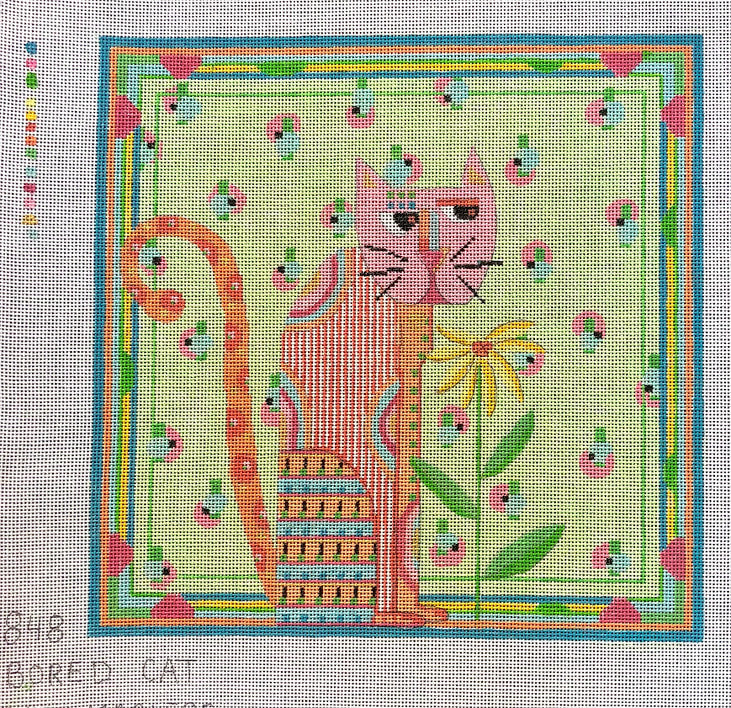 Penny Macleod:PM848 Bored Cat 9 3/4x 9 3/4, 1