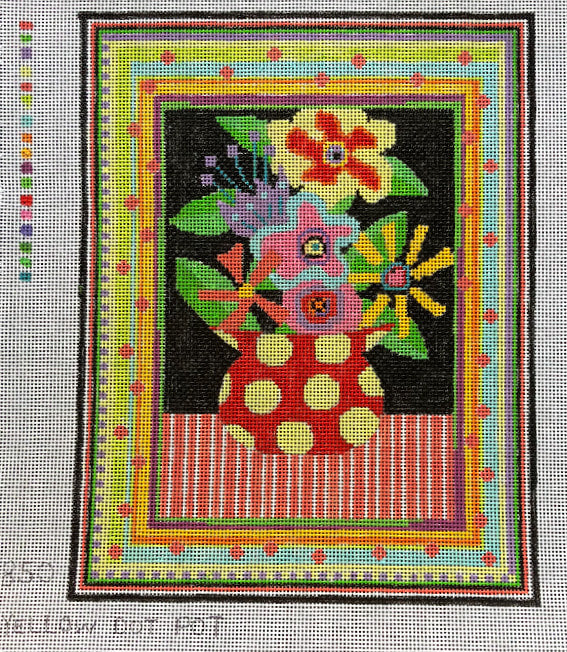 Penny Macleod:PM850 Yellow Dot Pot 9 1/4x12,