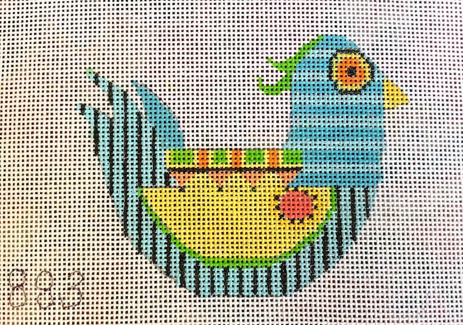 Penny Macleod:PM883 Turquoise Bird 3x3 1/2 18