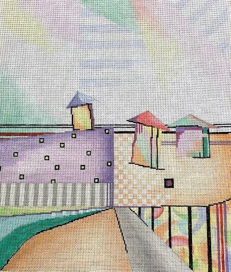 Penny Macleod:PM934 Beach Town 11 1/2x13 1/2