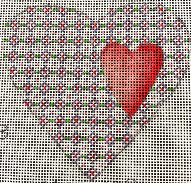 Penny Macleod:PM973 Heart Orn 3 1/2 18M